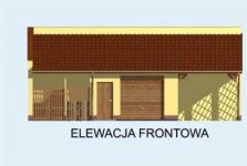 Elewacja projektu G120 garaż dwustanowiskowy z wiatą - 1