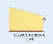 Elewacja projektu G120 garaż dwustanowiskowy z wiatą - 3