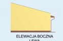 Projekt budynku gospodarczego G120 garaż dwustanowiskowy z wiatą - elewacja 3