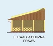 Elewacja projektu G120 garaż dwustanowiskowy z wiatą - 4