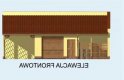 Projekt budynku gospodarczego G120 garaż dwustanowiskowy z wiatą - elewacja 1