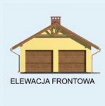 Elewacja projektu G1m garaż dwustanowiskowy z pomieszczeniem gospodarczym - 1