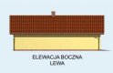 Projekt budynku gospodarczego G1m garaż dwustanowiskowy z pomieszczeniem gospodarczym - elewacja 3