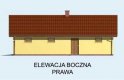 Projekt budynku gospodarczego G1m garaż dwustanowiskowy z pomieszczeniem gospodarczym - elewacja 4