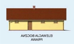 Elewacja projektu G1m garaż dwustanowiskowy z pomieszczeniem gospodarczym - 4 - wersja lustrzana