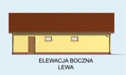 Elewacja projektu G123 garaż dwustanowiskowy z pomieszczeniem gospodarczym - 3