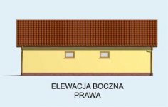 Elewacja projektu G123 garaż dwustanowiskowy z pomieszczeniem gospodarczym - 4