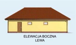 Elewacja projektu G124 garaż dwustanowiskowy z pomieszczeniem gospodarczym - 3