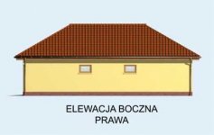 Elewacja projektu G124 garaż dwustanowiskowy z pomieszczeniem gospodarczym - 4