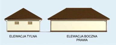 Elewacja projektu G127 garaż trzystanowiskowy - 2