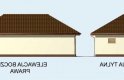 Projekt budynku gospodarczego G127 garaż trzystanowiskowy - elewacja 2