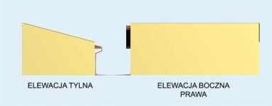 Elewacja projektu G128 garaż trzystanowiskowy - 2