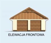 Elewacja projektu G130 garaż trzystanowiskowy - 1