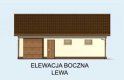 Projekt budynku gospodarczego G130 garaż trzystanowiskowy - elewacja 3