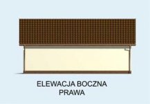 Elewacja projektu G130 garaż trzystanowiskowy - 4