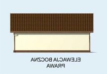 Elewacja projektu G130 garaż trzystanowiskowy - 4 - wersja lustrzana