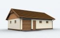 Projekt budynku gospodarczego G130 garaż trzystanowiskowy - wizualizacja 3