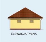 Elewacja projektu G131 garaż dwustanowiskowy z pomieszczeniem gospodarczym - 2