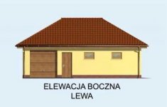 Elewacja projektu G131 garaż dwustanowiskowy z pomieszczeniem gospodarczym - 3