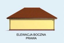 Elewacja projektu G131 garaż dwustanowiskowy z pomieszczeniem gospodarczym - 4