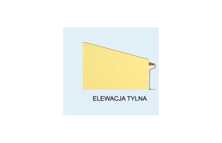Projekt budynku gospodarczego G132 garaź dwustanowiskowy z pomieszczeniem gospodarczym - elewacja 2