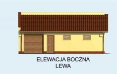 Elewacja projektu G132 garaź dwustanowiskowy z pomieszczeniem gospodarczym - 3
