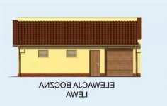 Elewacja projektu G132 garaź dwustanowiskowy z pomieszczeniem gospodarczym - 3 - wersja lustrzana