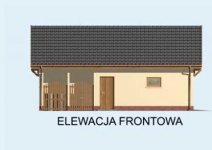 Elewacja projektu G133 garaż dwustanowiskowy z pomieszczeniem gospodarczym - 1