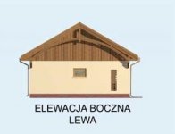 Elewacja projektu G133 garaż dwustanowiskowy z pomieszczeniem gospodarczym - 3