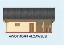 Elewacja projektu G133 garaż dwustanowiskowy z pomieszczeniem gospodarczym - 1 - wersja lustrzana