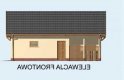 Projekt budynku gospodarczego G133 garaż dwustanowiskowy z pomieszczeniem gospodarczym - elewacja 1
