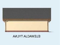 Elewacja projektu G133 garaż dwustanowiskowy z pomieszczeniem gospodarczym - 2 - wersja lustrzana