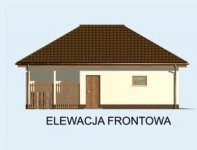 Elewacja projektu G134 garaż dwustanowiskowy z pomieszczeniem gospodarczym - 1