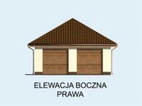 Elewacja projektu G134 garaż dwustanowiskowy z pomieszczeniem gospodarczym - 4