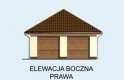 Projekt budynku gospodarczego G134 garaż dwustanowiskowy z pomieszczeniem gospodarczym - elewacja 4