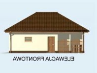 Elewacja projektu G134 garaż dwustanowiskowy z pomieszczeniem gospodarczym - 1 - wersja lustrzana