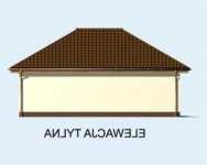 Elewacja projektu G134 garaż dwustanowiskowy z pomieszczeniem gospodarczym - 2 - wersja lustrzana