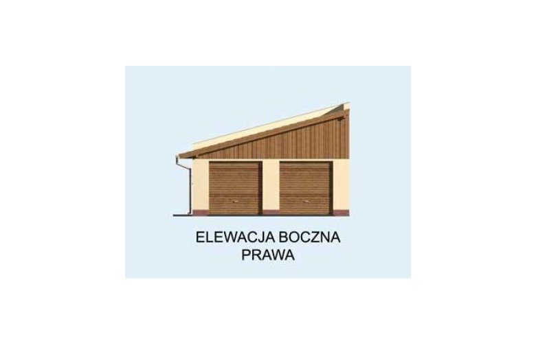 Projekt budynku gospodarczego G135 - elewacja 4