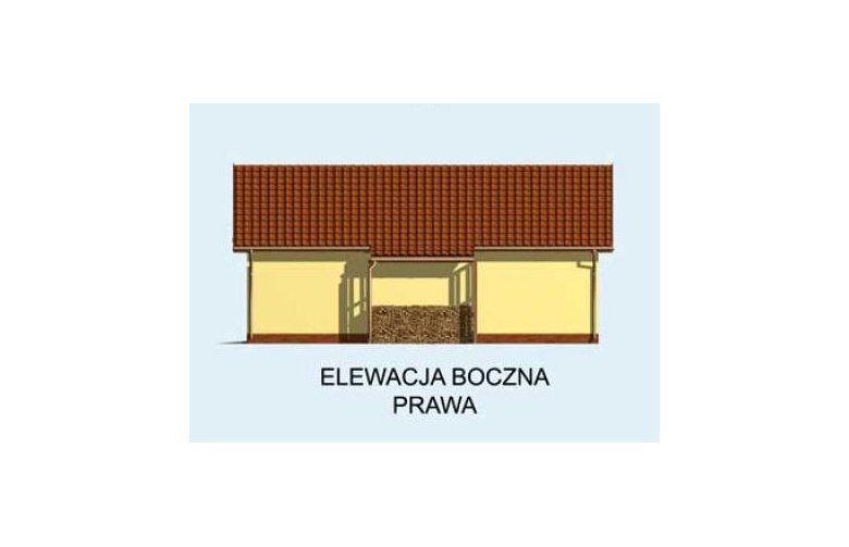 Projekt budynku gospodarczego G136 - elewacja 4