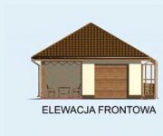 Elewacja projektu G137 garaż dwustanowiskowy z pomieszczeniem gospodarczym - 1