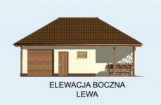 Elewacja projektu G137 garaż dwustanowiskowy z pomieszczeniem gospodarczym - 3