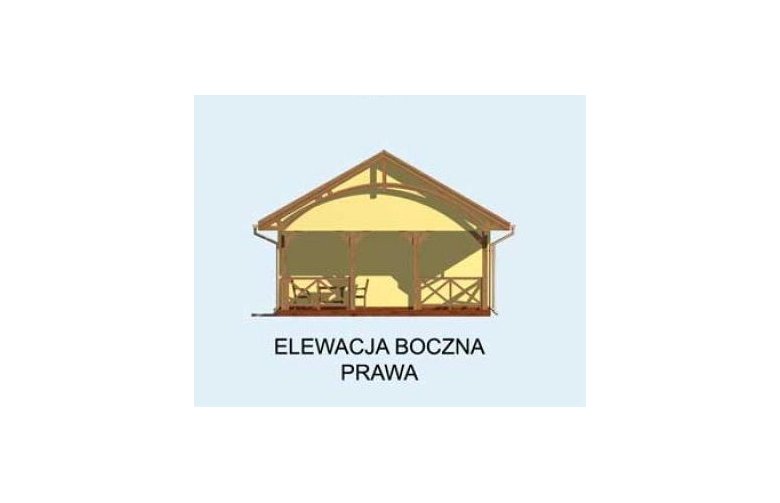 Projekt budynku gospodarczego G139 - elewacja 4