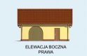 Projekt budynku gospodarczego G141 - elewacja 4