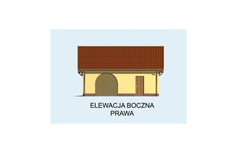 Projekt budynku gospodarczego G141 - elewacja 4