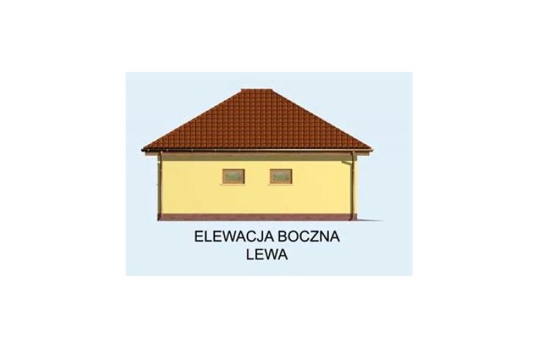 Projekt budynku gospodarczego G142 - elewacja 3