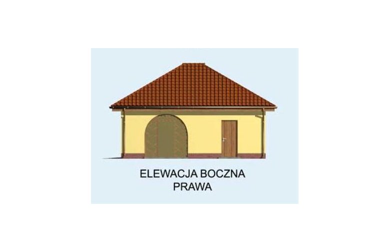 Projekt budynku gospodarczego G142 - elewacja 4