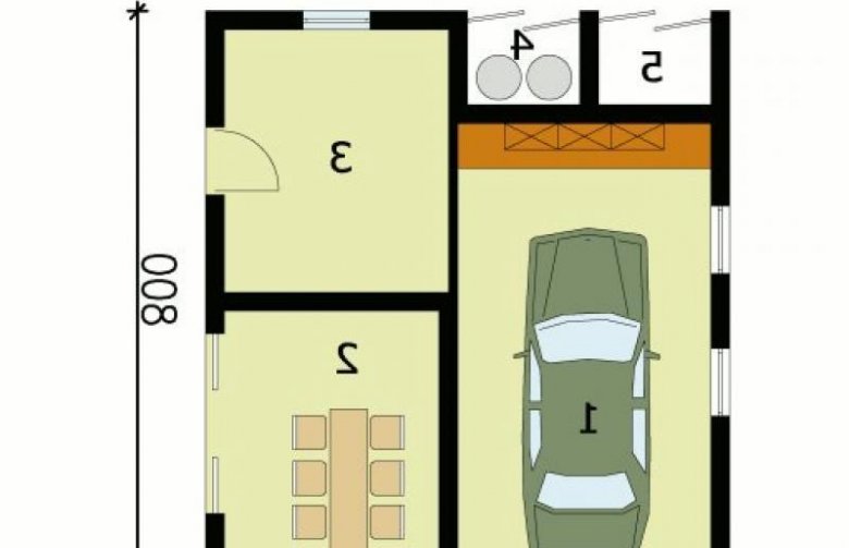 Projekt budynku gospodarczego G142 - przyziemie