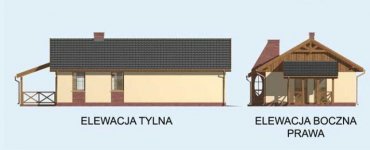 Elewacja projektu GM2 budynek garażowo-mieszkalny - 2