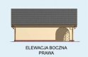 Projekt budynku gospodarczego G143 dwustanowiskowy z pomieszczeniem gospodarczym - elewacja 4