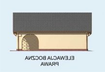 Elewacja projektu G143 dwustanowiskowy z pomieszczeniem gospodarczym - 4 - wersja lustrzana